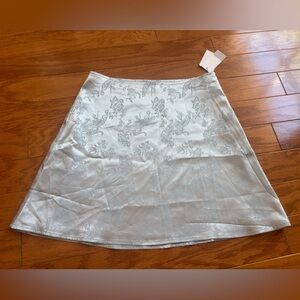 BP Baby Blue Silky Patterned Mini Skirt Womens Size Small NWT